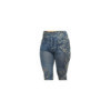 Legging bleu effet jean délavé imprimé léopard 